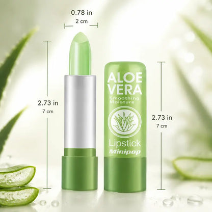 🎀Aloe Vera Color-Changing Lip Balm – Body-Temp Tinted Lipstick