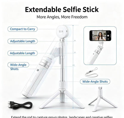 📹Zoomable Magnetic Palm Grip | Selfie Stick & Tripod