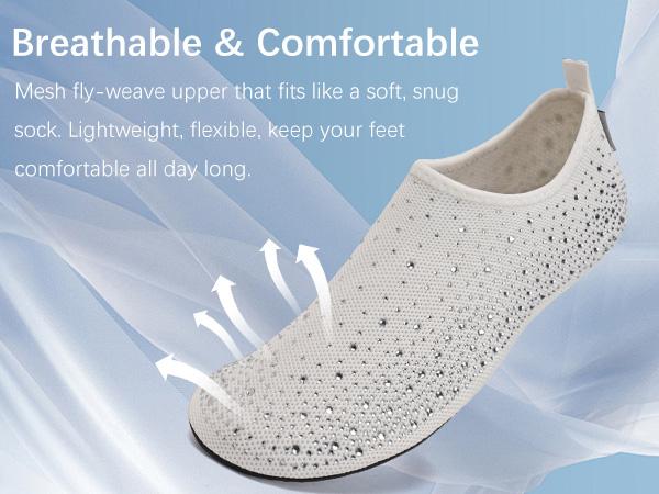 Women Barefoot Aqua Water Shoes Non Slip Beach Swim Surf Yoga Indoor Outdoor Travel House Slippers