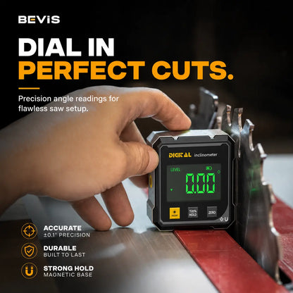 🧲 Magnetic Digital Angle Gauge – Laser Alignment, ZERO Function & USB Rechargeable
