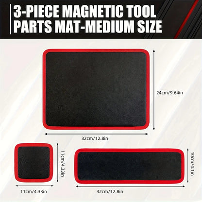 Magnetic Tool Mat & Holder | 12.8"x9.8" Flexible Magnetic Tray for Garage Workshop, Scratchproof PVC Surface with Non-Slip Grip | Auto Repair, Toolbox Organizer for Mechanics & DIY fathersdaygift