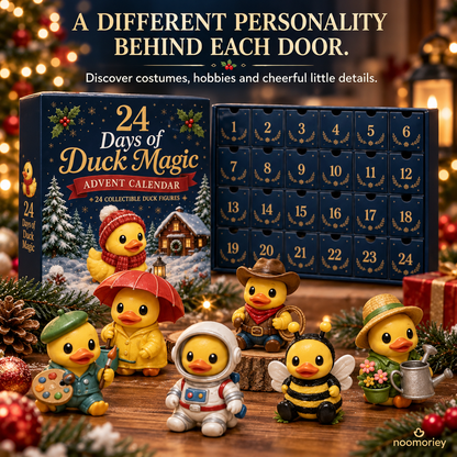 24-Day Duck Advent Calendar – Cute Collectible Duck Figures Christmas Gift Set