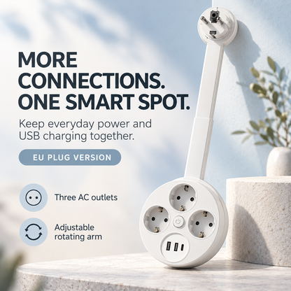 🔌 Rotating Wall Outlet Extender – Bring Hidden Outlets Within Easy Reach