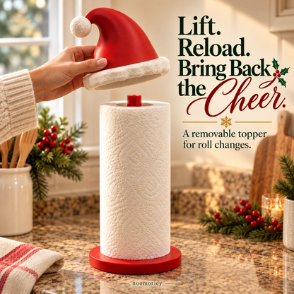50% OFF🎅🎄 Santa Hat Paper Towel Holder – Festive Christmas Kitchen Decor ！！！🎁