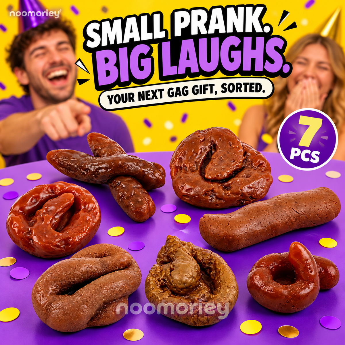 💩 7-Piece Realistic Fake Poop Prank Set – Big Laughs, Epic Reactions & a Hilarious Gag Gift 😂