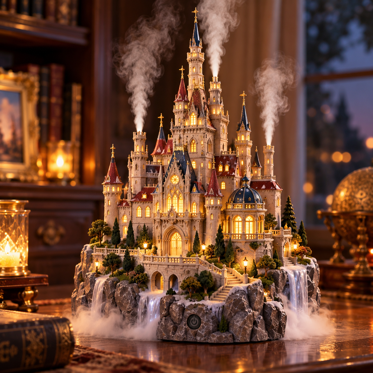 🔥LAST DAY 50% OFF🏰✨ Fairytale Castle Humidifier – Magical Mist, Glowing Windows & Storybook Home Decor