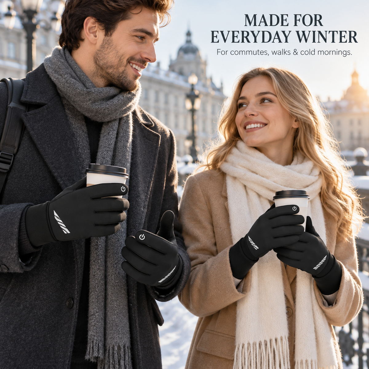 🧤 Unisex Winter Fashion Gloves – Warm Fleece-Lined, Touchscreen-Compatible & Anti-Slip ❄️📱
