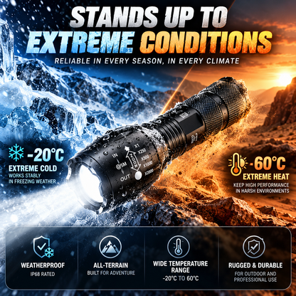 🔦 Rechargeable Zoom Flashlight for Camping & Home ✨