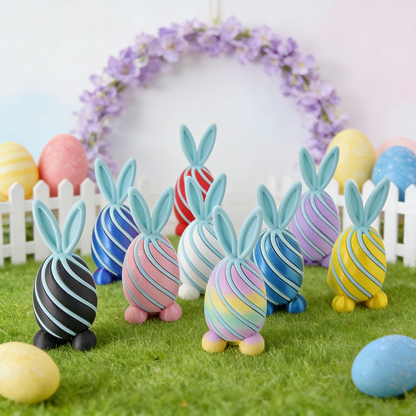 🏆 35K+ SOLD! 3D‐Printed Rabbit Fidget Eggs | Cute Easter Stress Relief & Desk Decor 🐰🧩