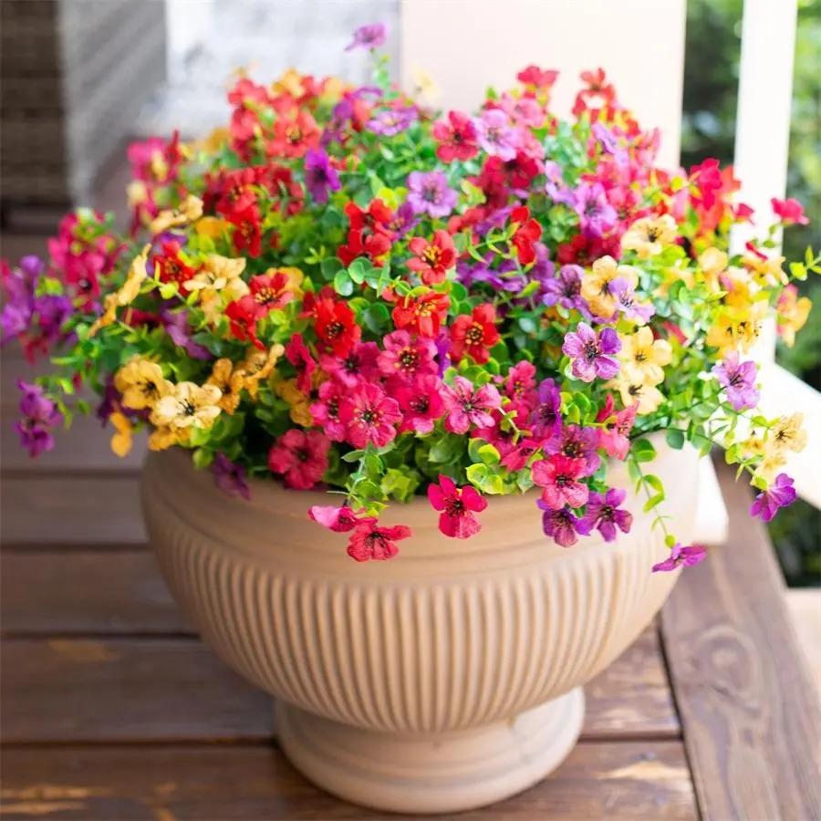 🍂Artificial Fall Flowers Faux Mums for Outdoor Indoor Garden Home Decoration