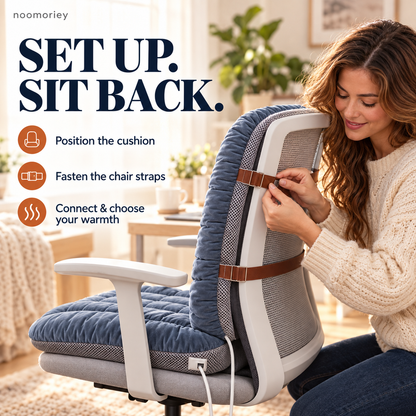 🔥 Cozy Heated Chair Cushion – Plush Seat & Back Warmer with Adjustable Heat & Timer！！！