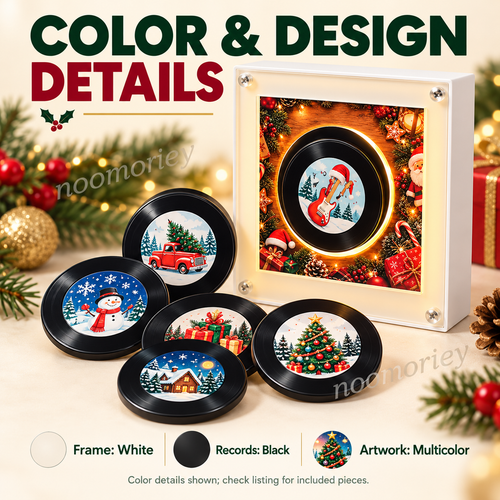 Christmas Vinyl Record Magnets – Cute Retro Holiday Fridge Decor 🎄🎶