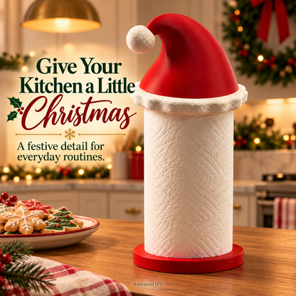 50% OFF🎅🎄 Santa Hat Paper Towel Holder – Festive Christmas Kitchen Decor ！！！🎁