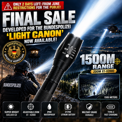 🔦 Rechargeable Zoom Flashlight for Camping & Home ✨