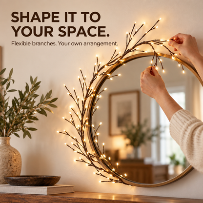 ✨ Warm LED Branch Lights with Remote – Shape Your Space, Set the Mood 🌿