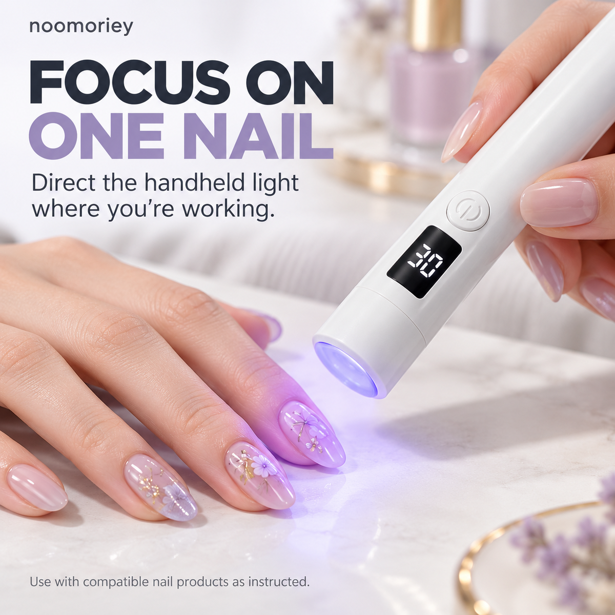 💅 Silicone Nail Art Stamper with LED Curing Light