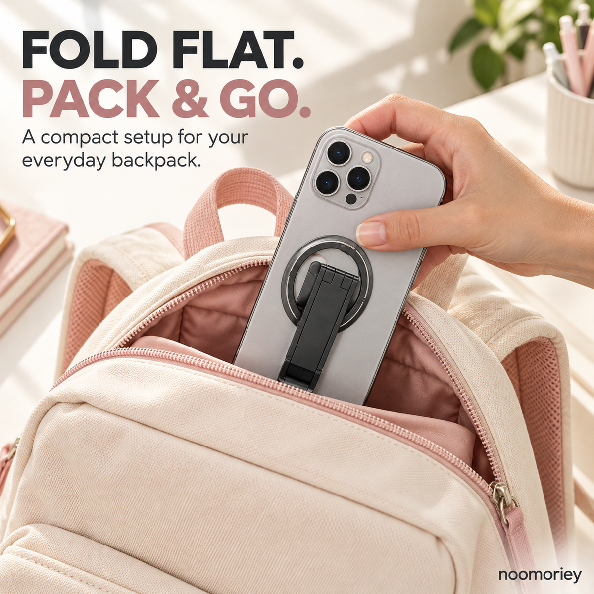 🧲 Foldable Magnetic Phone Stand & Selfie Grip