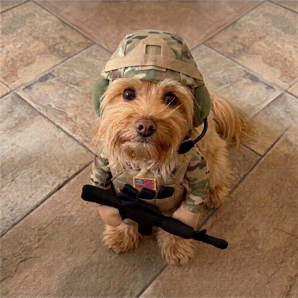🔥 50% OFF🪖Pet Tactical Soldier Uniform – Military Style Dog Costume