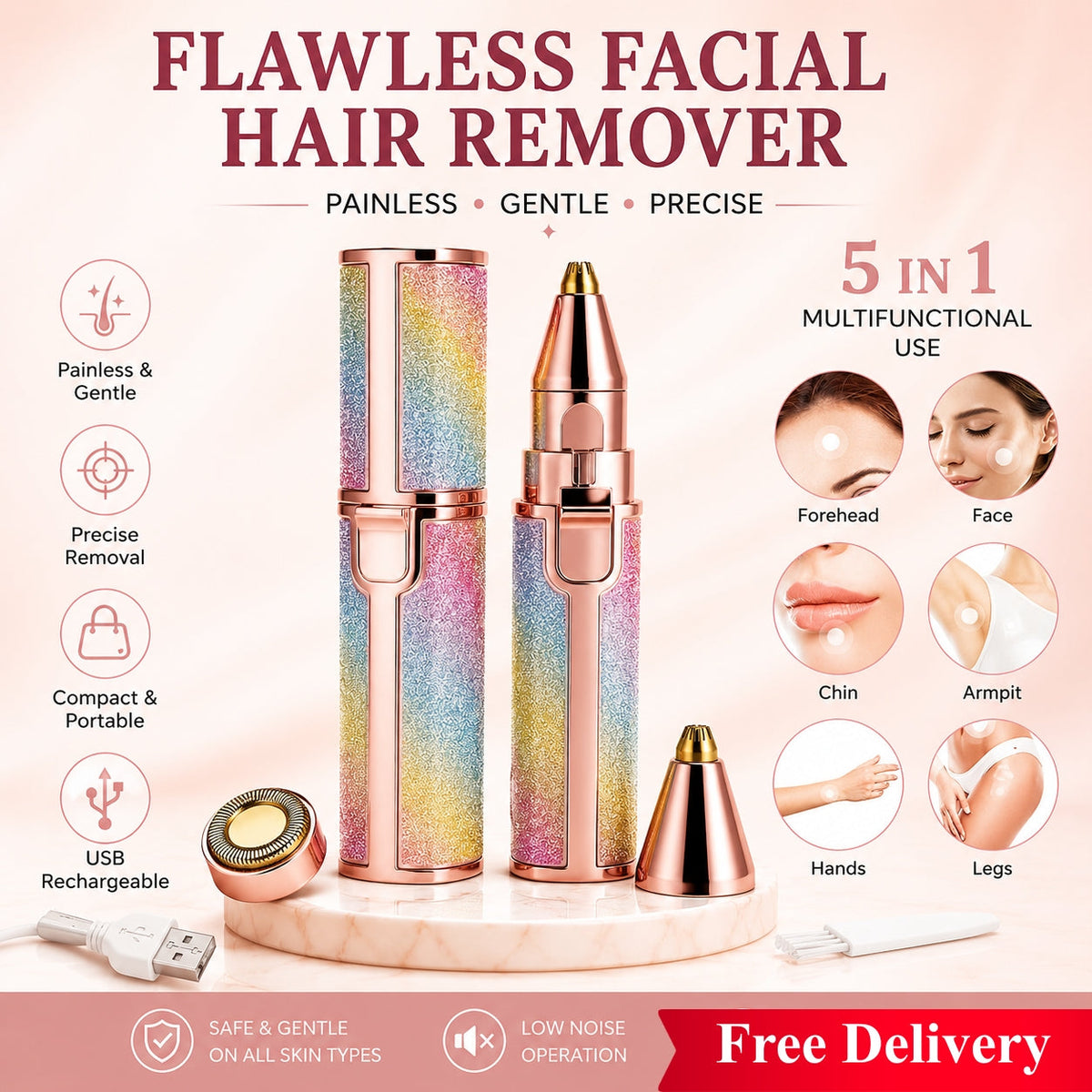 Limited-Time Christmas Sale: 50% OFF✨2-in-1 Eyebrow & Facial Hair Remover