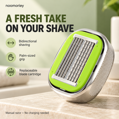 Portable Manual Body Shaver – Bidirectional Razor with Replaceable Blade