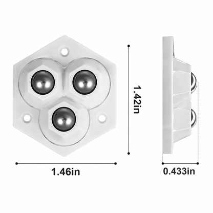 8 Counts Self Adhesive Mini Caster Wheels, 360 Degree Rotation,durable,Strong Load Low Noise Self Caster Wheels