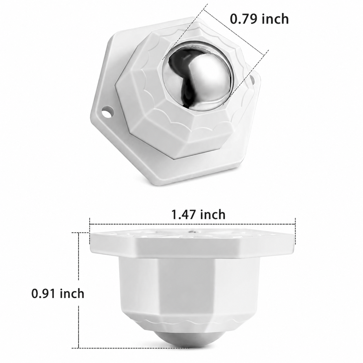 8 Counts Self Adhesive Mini Caster Wheels, 360 Degree Rotation,durable,Strong Load Low Noise Self Caster Wheels