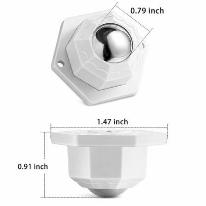 8 Counts Self Adhesive Mini Caster Wheels, 360 Degree Rotation,durable,Strong Load Low Noise Self Caster Wheels