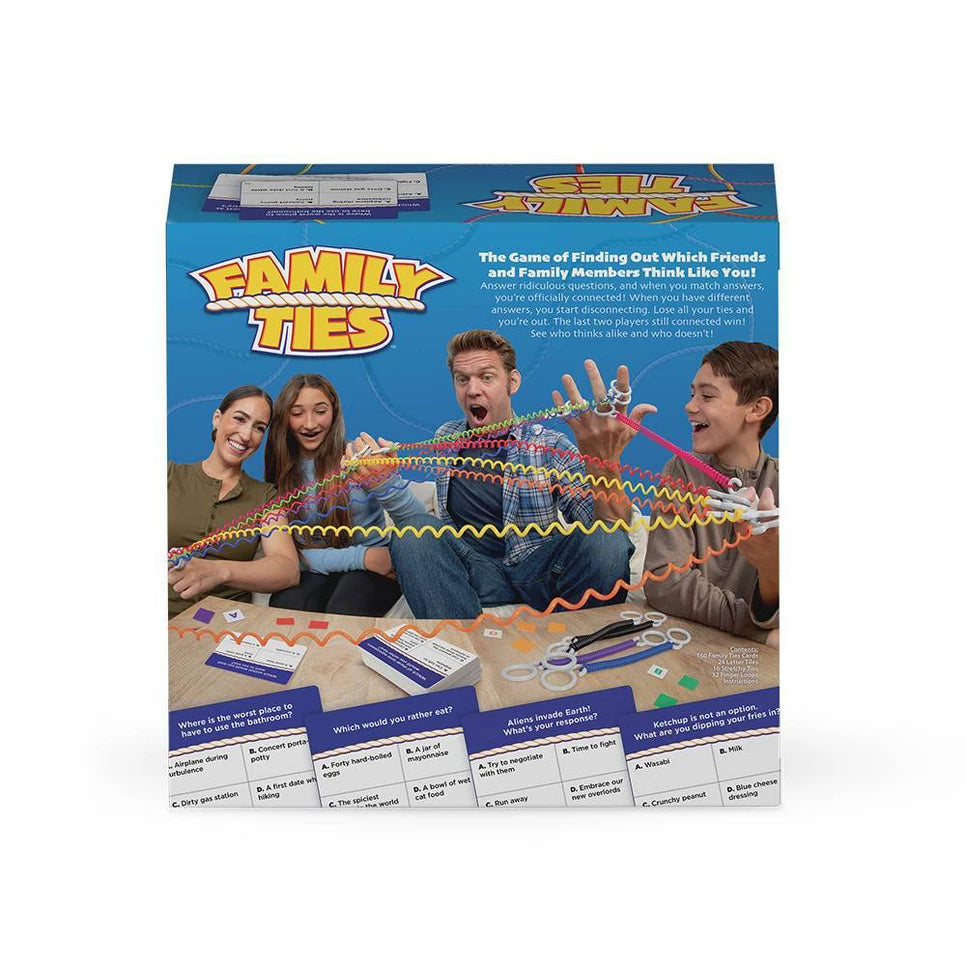 🎉 50% OFF! Family Ties Game with Funny Questions & Colorful Connection Ties