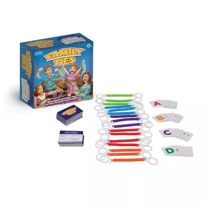 🎉 50% OFF! Family Ties Game with Funny Questions & Colorful Connection Ties