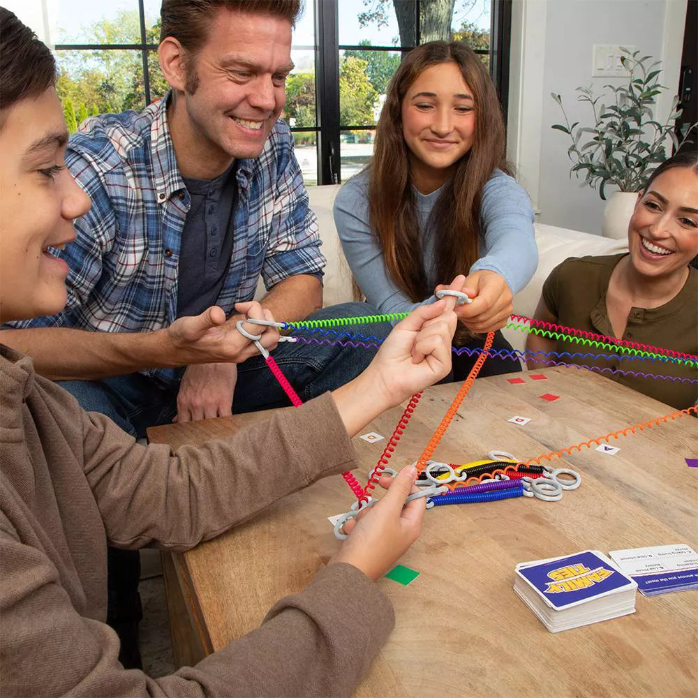 🎉 50% OFF! Family Ties Game with Funny Questions & Colorful Connection Ties