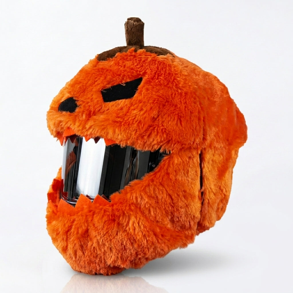 😂 Funny Plush Motorcycle Helmet Cover🏍️   – Eye-Catching Cartoon Full-Face Helmet Accessory