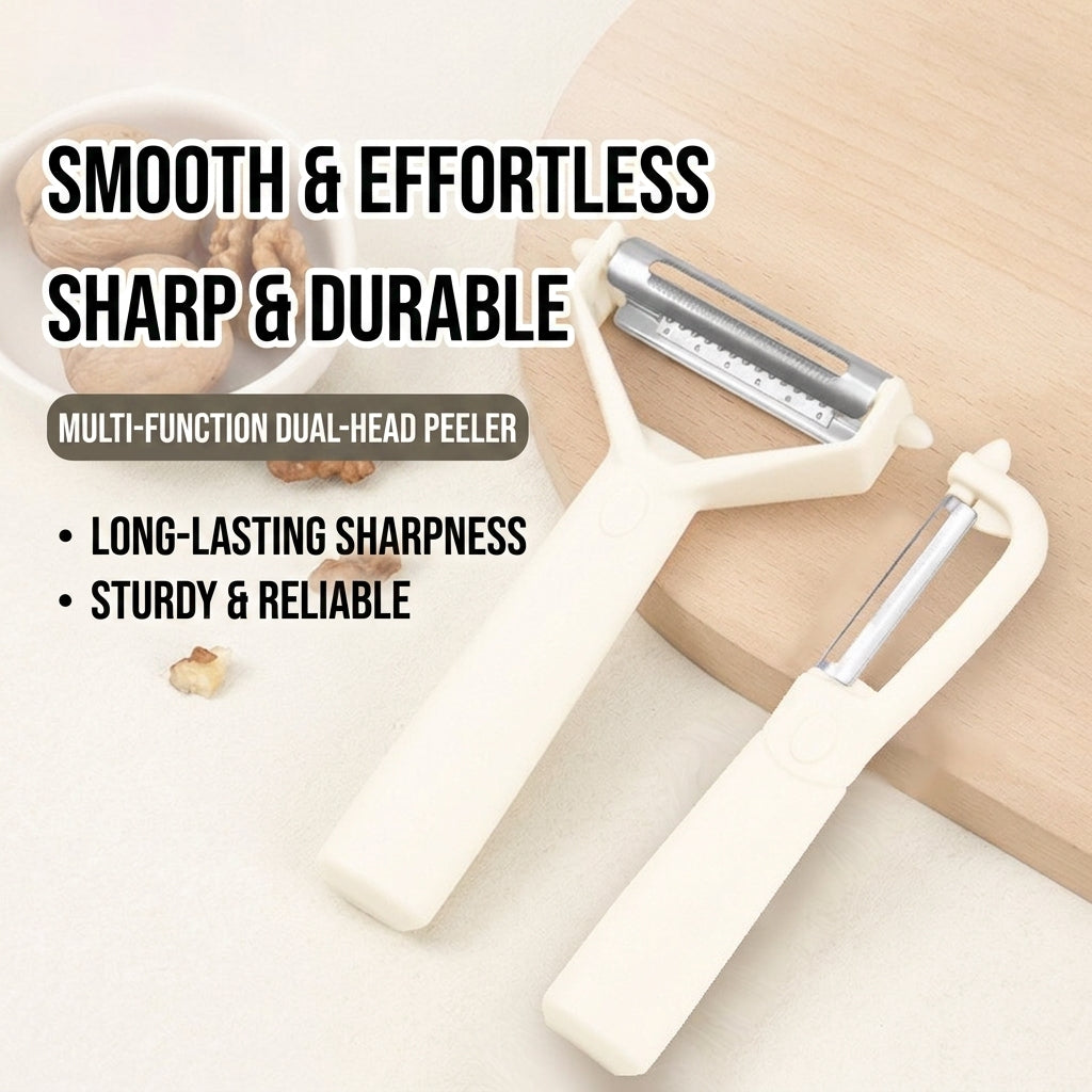 Dual-Style Rotatable Stainless Steel Blade  Vegetable & Fruit Peeler Set