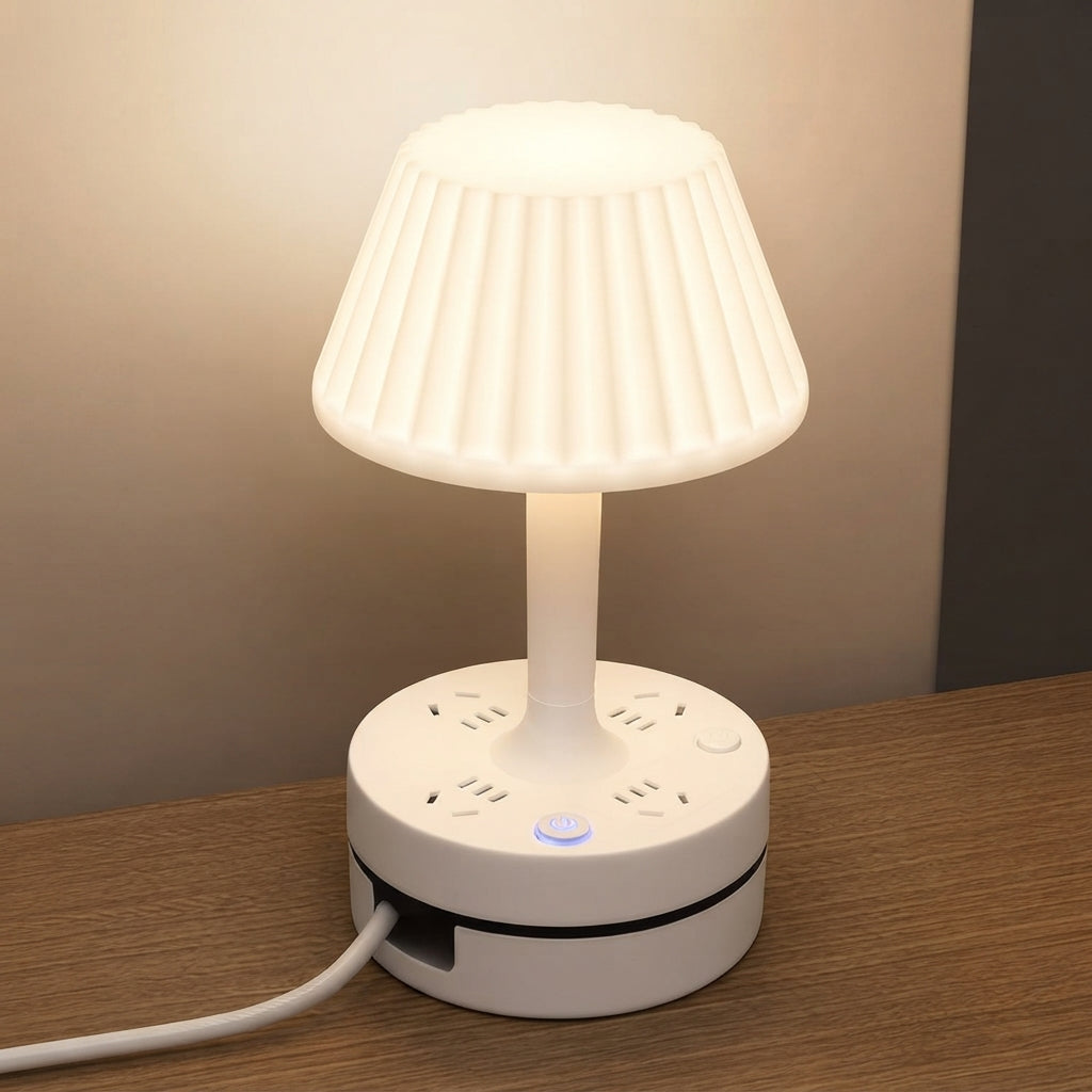 💡 Bedside Lamp + Charging Station – Light & Power in One