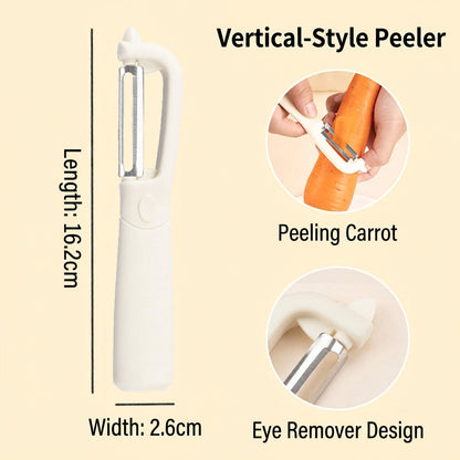 Dual-Style Rotatable Stainless Steel Blade  Vegetable & Fruit Peeler Set