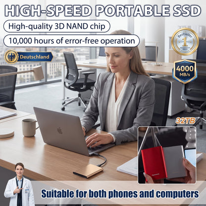 🔥50% OFF ✅High-speed portable solid-state drive (SSD)