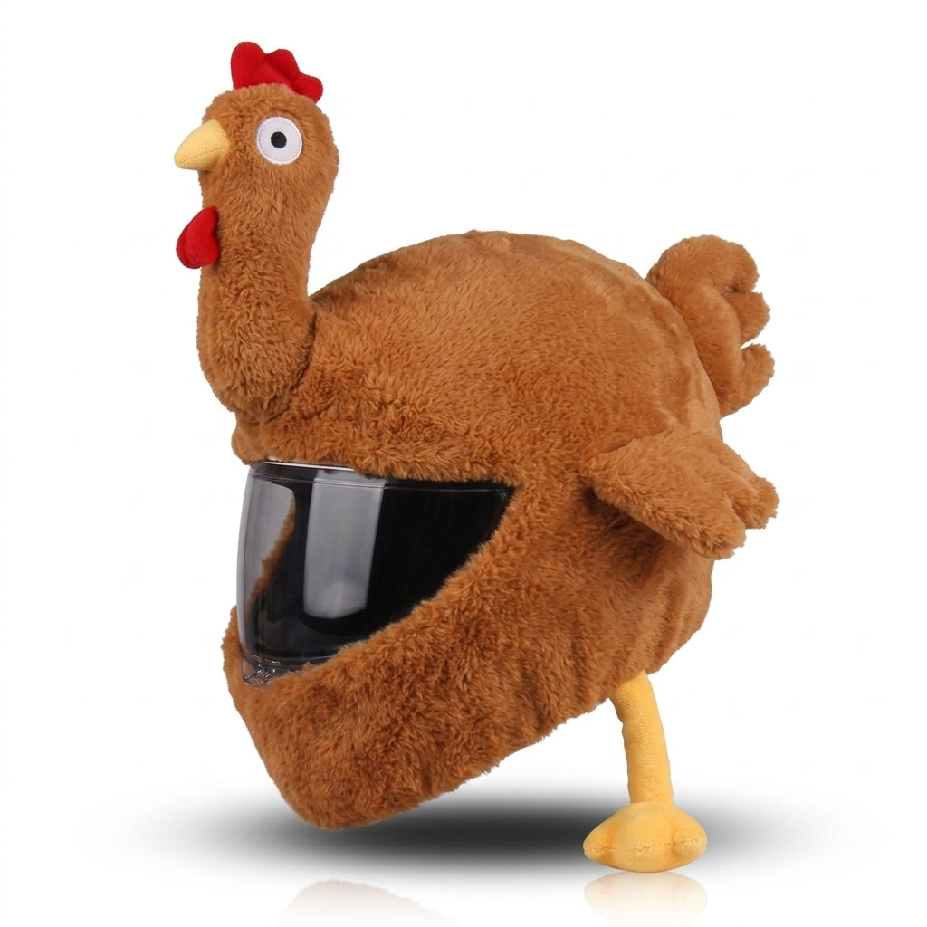 😂 Funny Plush Motorcycle Helmet Cover🏍️   – Eye-Catching Cartoon Full-Face Helmet Accessory