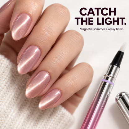 💅 Magnetic Cat-Eye Gel Nail Pen + Mini UV Lamp