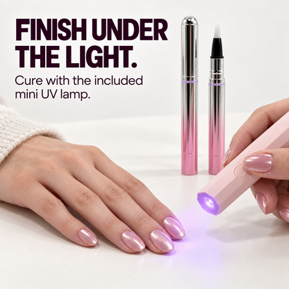 💅 Magnetic Cat-Eye Gel Nail Pen + Mini UV Lamp