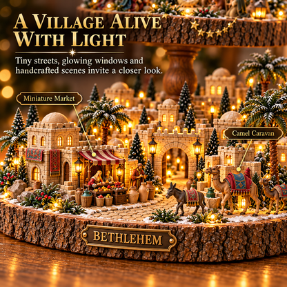 ✨ Bethlehem’s Holy Night – Lighted Nativity Village