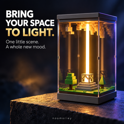 ✨ Miniature World RGB Lamp – Rechargeable Mood Light with Timer 🌈