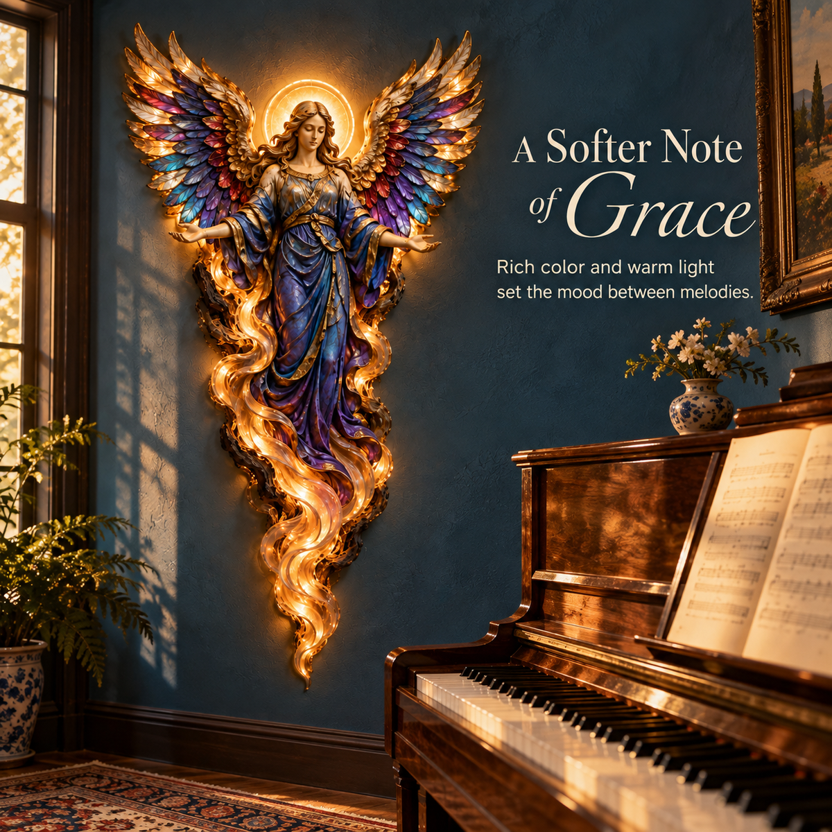 ✝️ ✨ Heavenly Radiance™ Lighted Angel Wall Sculpture