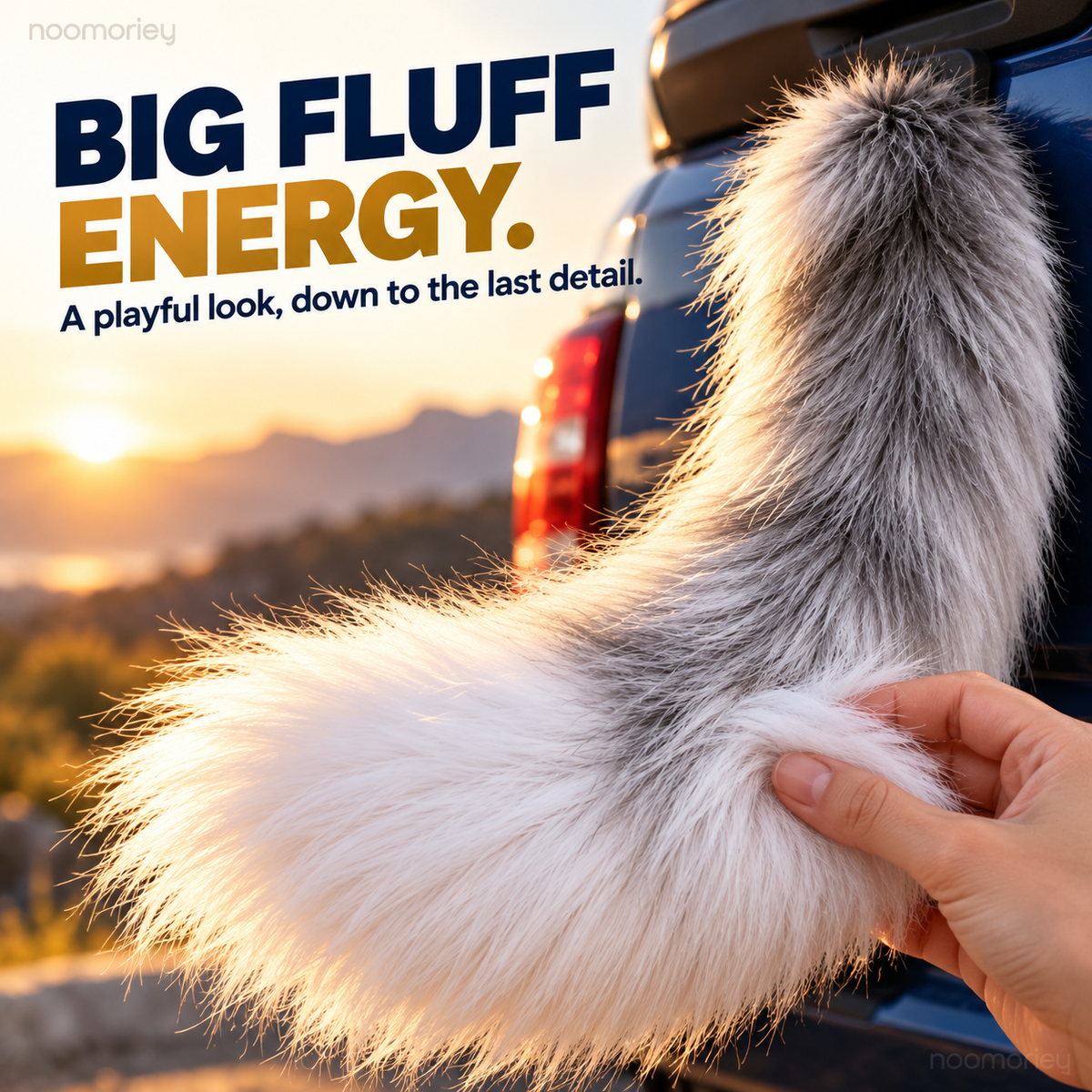 🔥Wagging Truck Tail🛻 – Fluffy Vehicle Decoration & Fun Gift for Truck Lovers 🎁