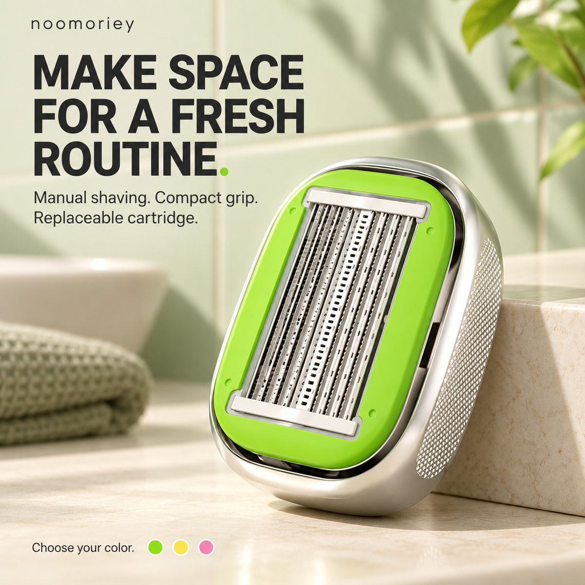 Portable Manual Body Shaver – Bidirectional Razor with Replaceable Blade