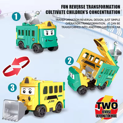 🚗✨Flip & Change Reverse Car | Cartoon Transformable Kids Toy