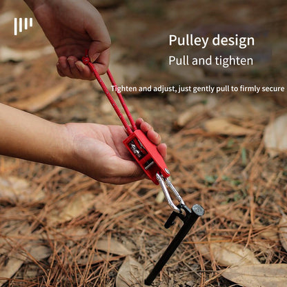 🔥Portable Adjustable Fix Tent High Strength Fast Release Pulley Camping Rope