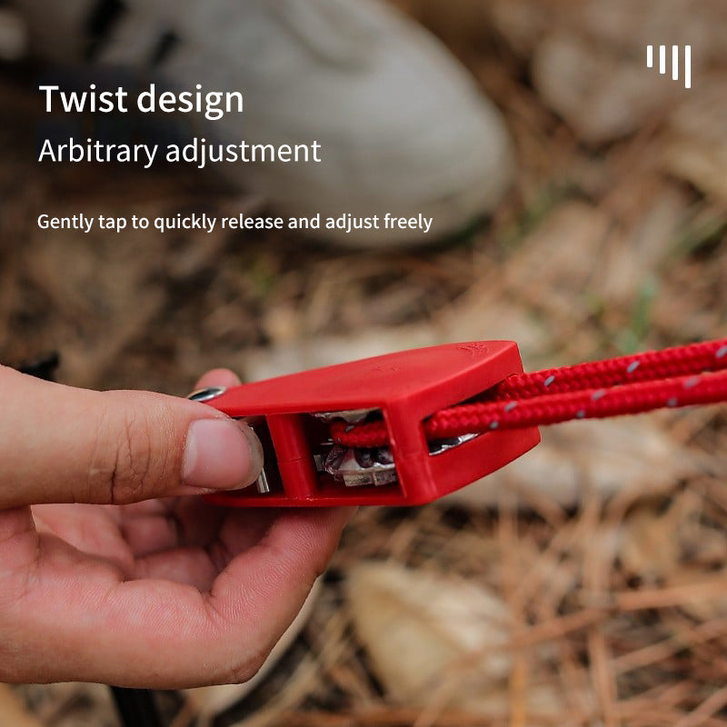 🔥Portable Adjustable Fix Tent High Strength Fast Release Pulley Camping Rope