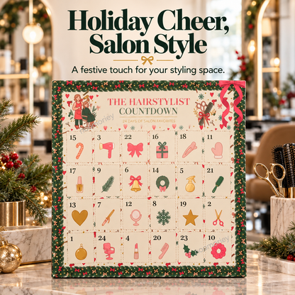 Christmas Advent Calendar for Hair Stylists, 24 Days of Beauty Salon Surprises, Hairstylist Christmas Gift, Hairdresser Gift Set, Festive Salon Decor