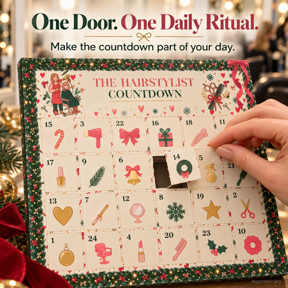 Christmas Advent Calendar for Hair Stylists, 24 Days of Beauty Salon Surprises, Hairstylist Christmas Gift, Hairdresser Gift Set, Festive Salon Decor