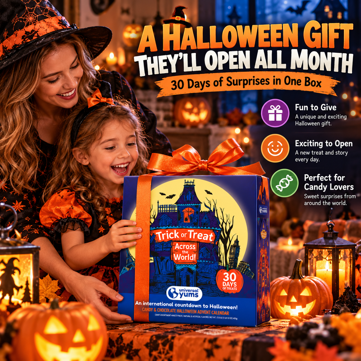 🍬 30 Days of Halloween Treats – 58 International Candy Surprises Advent Calendar