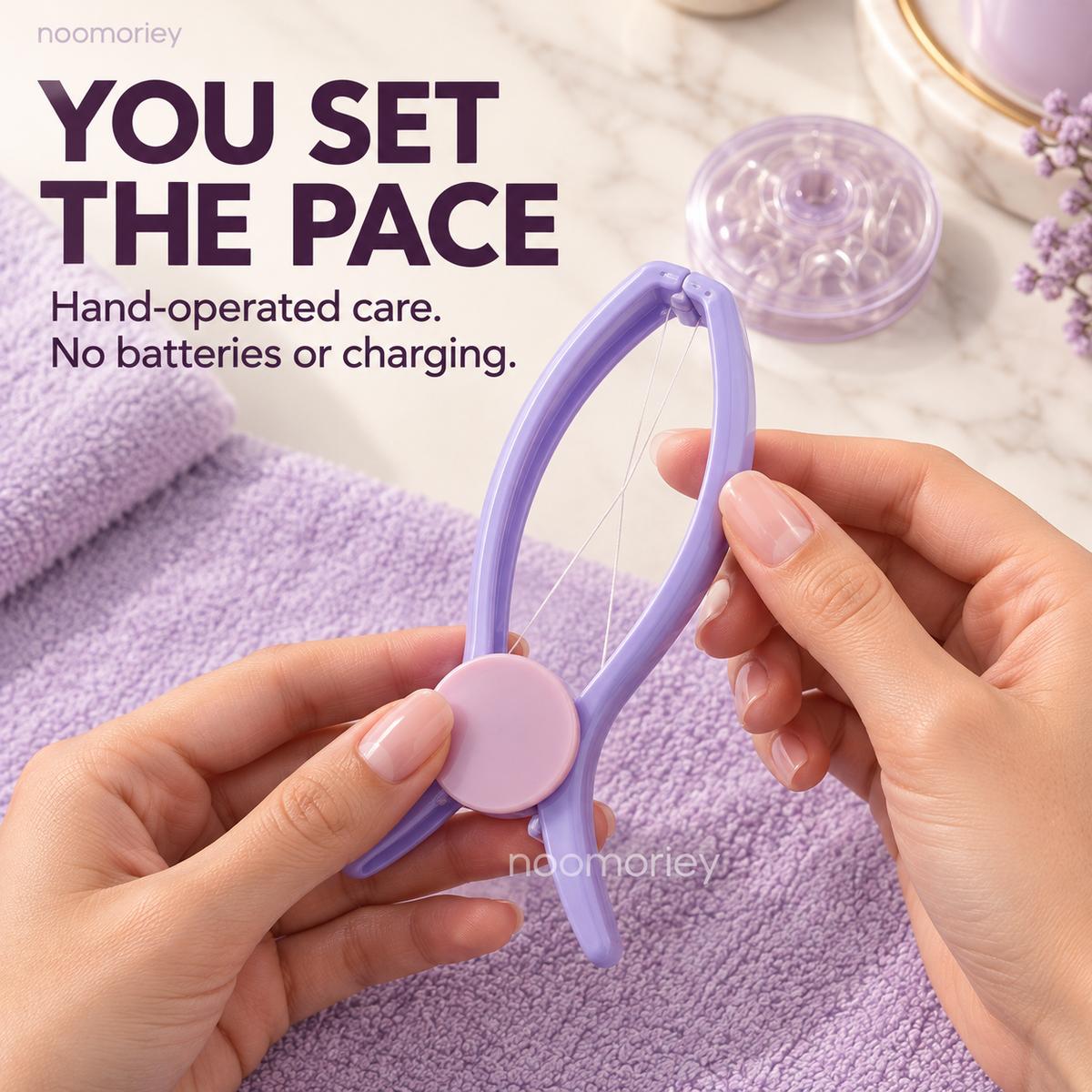 ✨ Manual Facial Threading Tool – Cotton Thread Hair Remover for Women